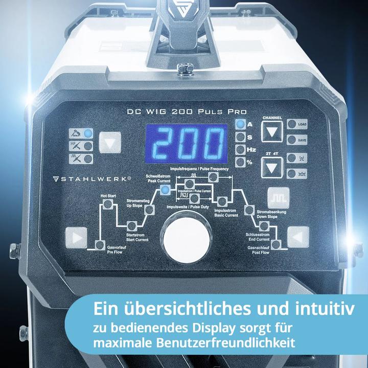 Produktbild Stahlwerk Kombi-Schweissgerät DC WIG 200 Puls Pro Vollausstattung 2 in 1