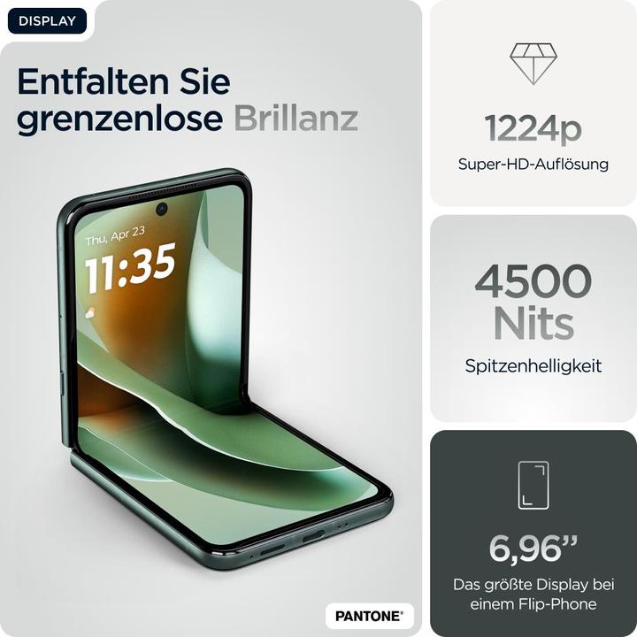 Immagine prodotto Motorola Razr 60 Ultra (512 GB, Pantone Scarabeo, 6.96", SIM + eSIM, 50 Mpx, 5G)