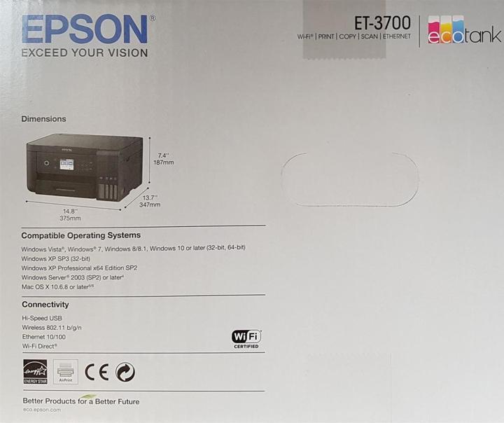 Actual product image Epson EcoTank ET-3700 (Ink tank, Colour)