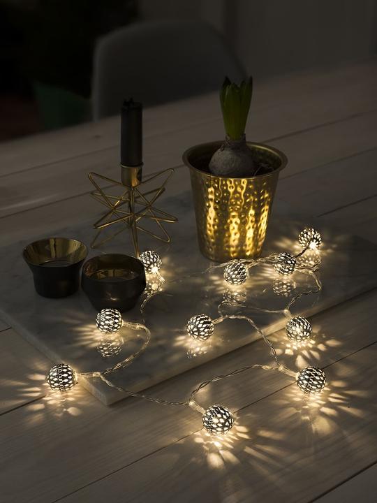 Actual product image Konstsmide LED decorative light chain, small red metal balls (1.20 m)