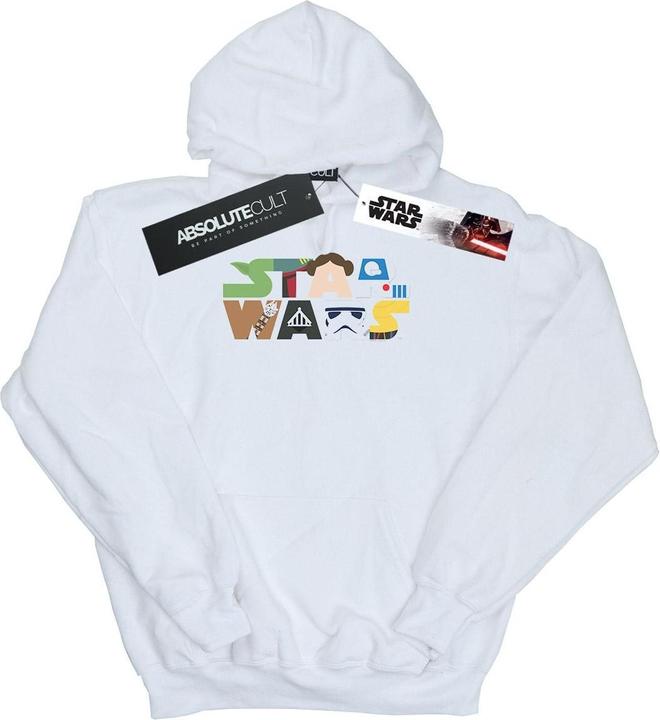Immagine prodotto Star Wars Character Logo Felpa con Cappuccio Uomo (4XL)