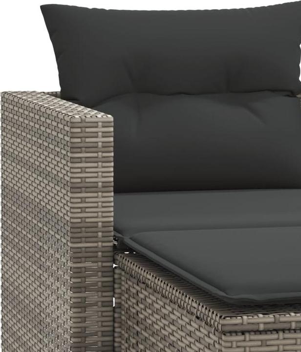 Image du produit VidaXL Canapé de jardin 2 places avec poufs