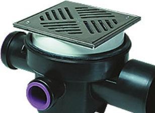 Kessel Cellar drain Universal 27621 DN 100 w. Double backwater valve w. ED grate