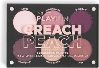 Image du produit Inglot PLAYINN Creach Peach Eyeshadow Palette - Collection de 6 teintes uniques pour un maquillage complet (Pêche)