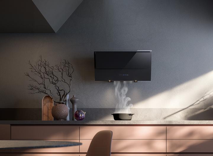 Actual product image Falmec Dunstabzugshaube VERSO 85 N Schwarz (Wall hood)