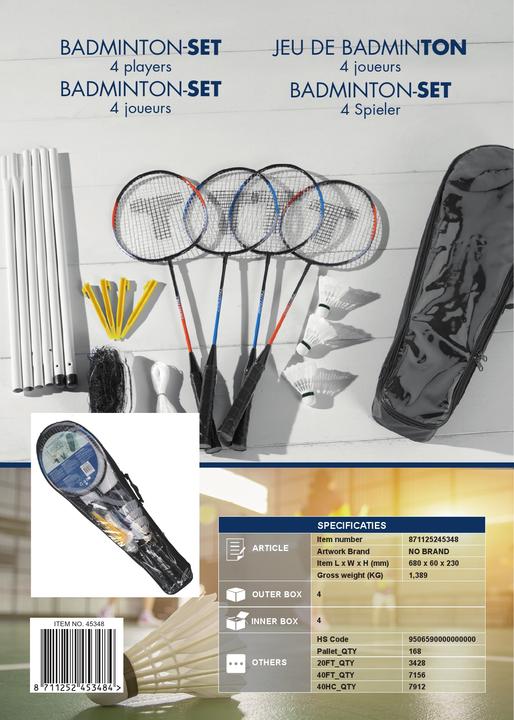 Produktbild Eddy Toys Badminton Set & Netz