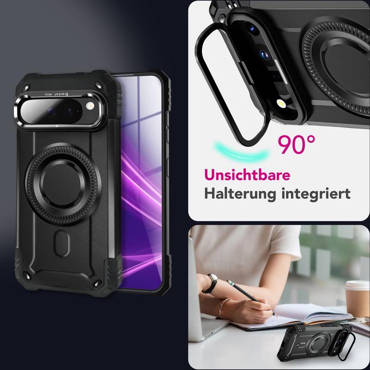 Image du produit Nalia Granite - Schlagfeste Panzer Hülle mit MagSafe & Kamera Standfuss - Military Cover (Google Pixel 9 Pro Fold)