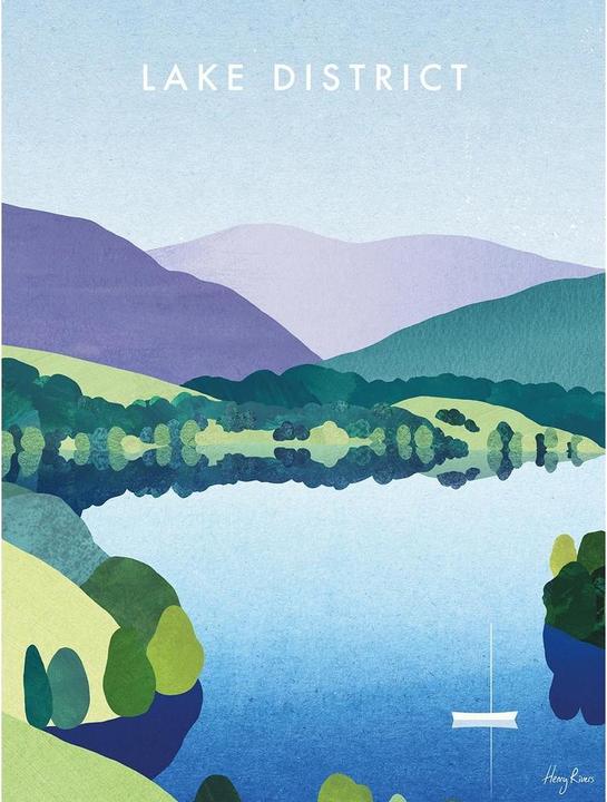 Produktbild Henry Rivers Leinwanddruck Lake District Windemere (50 x 40 cm)