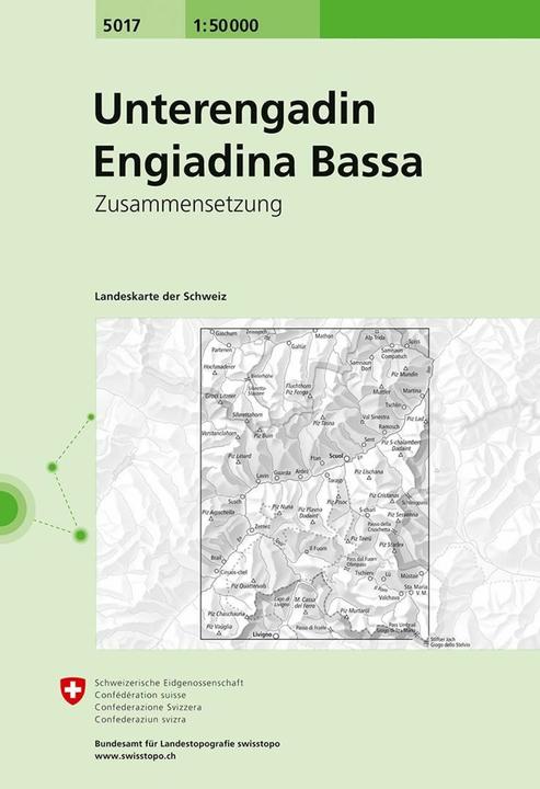 Actual product image Map 5017 Lower Engadine 1:50'000