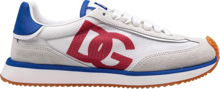 Dolce & Gabbana cushion sneakers in mixed materials white and red color