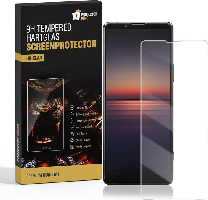 Produktbild Protectorking 1x echtes Tempered 9H Panzerhartglas 3D KLAR (1 Stück, Sony Xperia 1 II)