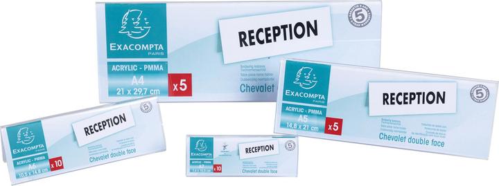 Produktbild Exacompta Tischnamenschilder (Quer, A5)