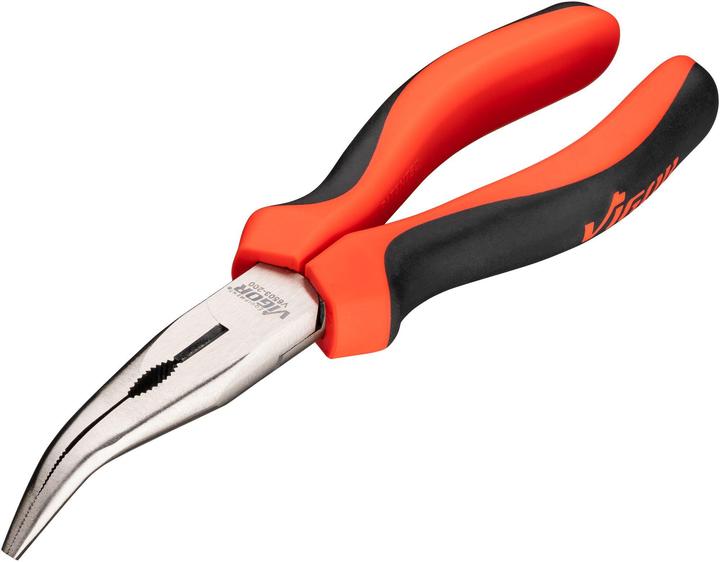 Actual product image Vigor FLAT ROUND NOSE PLIERS,ANGLED,200MM (200 mm)