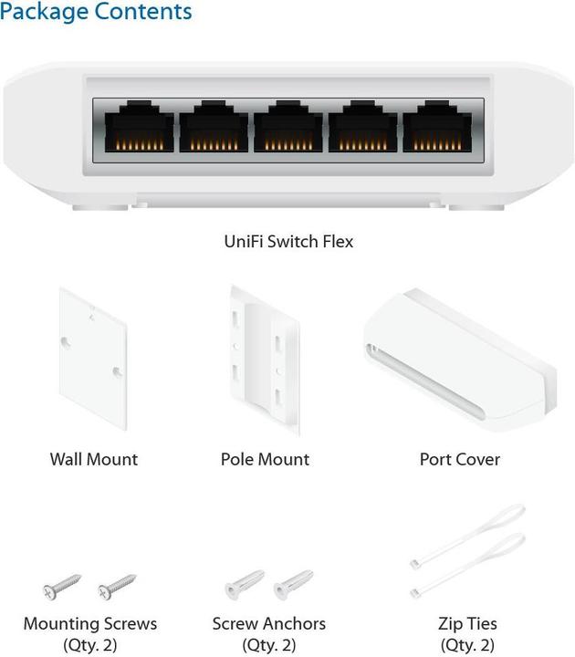 Produktbild Ubiquiti UnifiFlex:Outdoor 5Port PoE Switch (5 Ports)