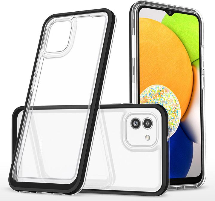 Image du produit Hurtel Clear 3in1 case for Samsung Galaxy A03 silicone cover with frame black (Samsung Galaxy A03)