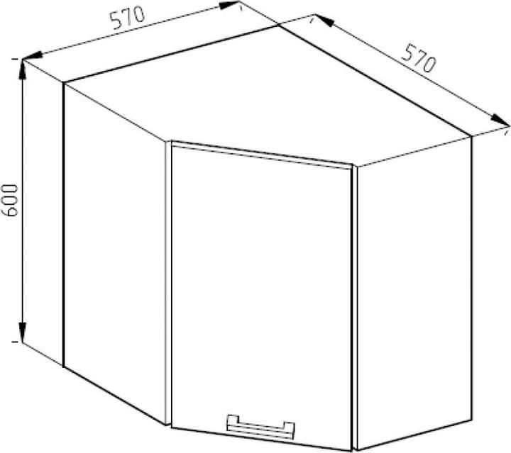 Image du produit Vicco Eckhängeschrank R-Line (57 x 34 x 60 cm)