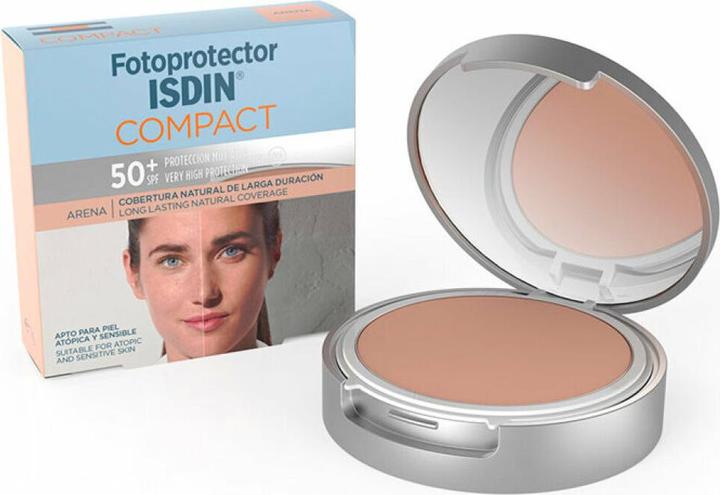 Actual product image Isdin Fotoprotector Compact Oil Free Sunscreen SPF50+ 10g - Sand (Suntan cream, SPF 50+, 10 ml, 10 g)