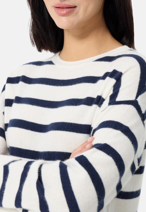Immagine prodotto Cash-Mere Kaschmir Rundhals Pullover gestreift (XS)