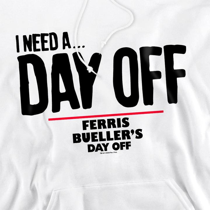 Immagine prodotto Ferris Bueller´s Day Off Ferris Bueller's Day Off Ferris Bueller Needs A Day Off Felpa con Cappuccio Uomo (XXL)