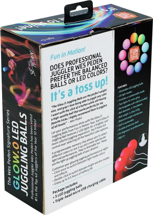 Produktbild Spin Balls Jonglier-Ball Set à 3 Stück mit LED