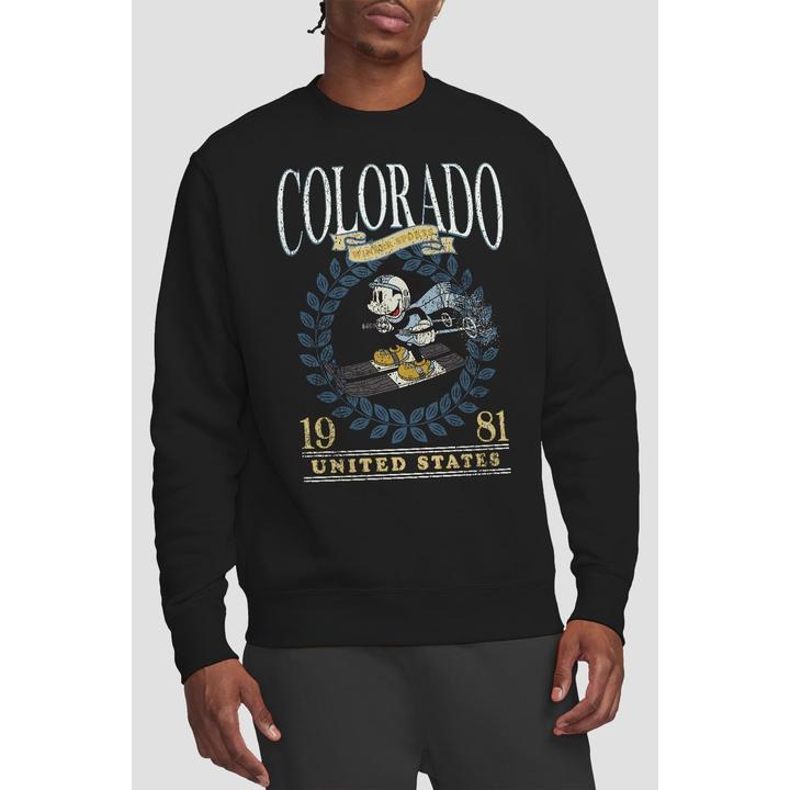 Actual product image Disney Unisex Adult Colorado Ski Mickey Mouse Sweatshirt (M)