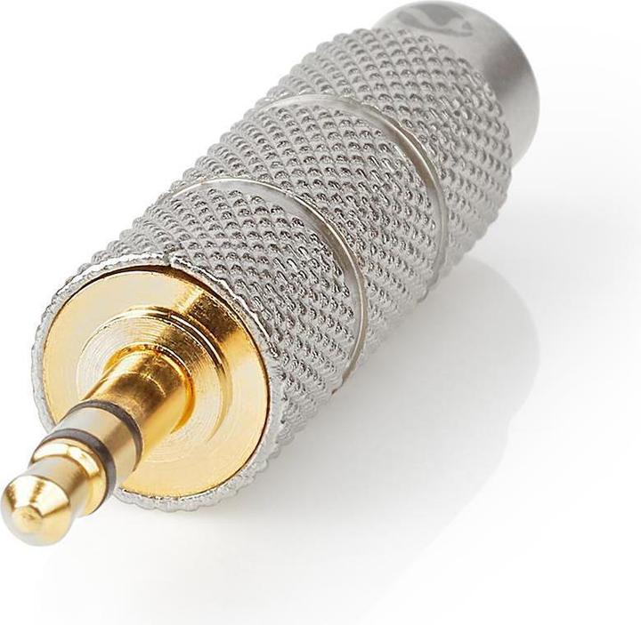 Produktbild Nedis Stereo Audio Adapter 3.5 mm Male 6.35 mm Female Gold Plated Straight Metal Gold / Metal 1 pcs