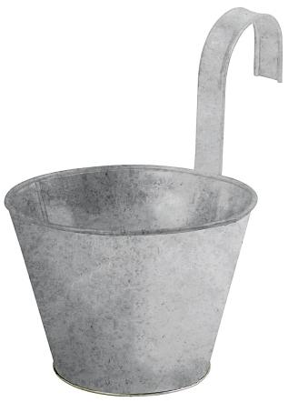Esschert Design Pot de fleur avec crochet en zinc ancien (14 cm)