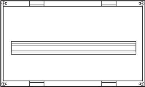 Actual product image Hager HAG UK22A2 Module universalN 300x250mm for 4xLS 160A