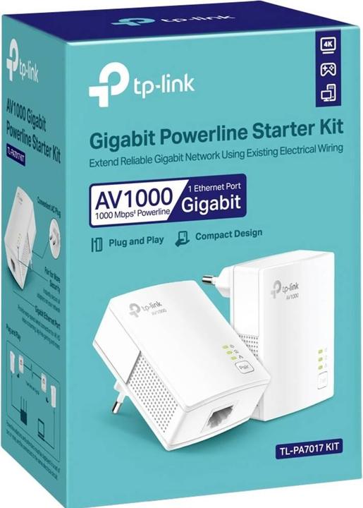 Immagine prodotto TP-Link Adattatore Powerline Gigabit TL-PA7017 KIT (1000 Mbit/s)