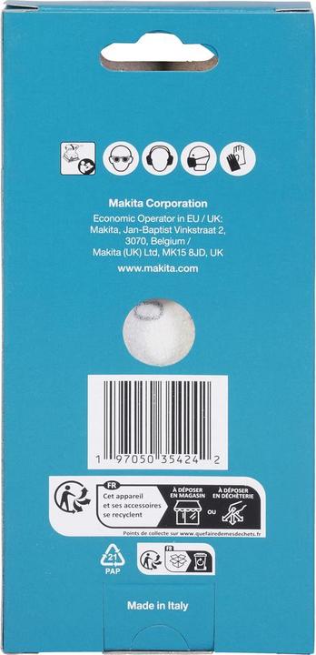 Actual product image Makita Schleifpapier Farbe 80x130 mm A80 - E (80)