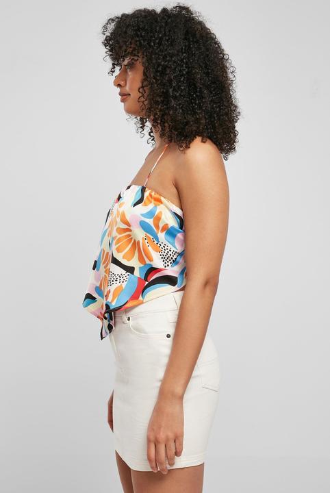 Produktbild Urban Classics Ladies Cropped AOP Satin Triangle Top - 17922 (L)