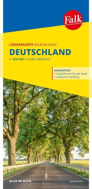 Produktbild Falk Länderkarte Falkfaltung Deutschland 1:650.000