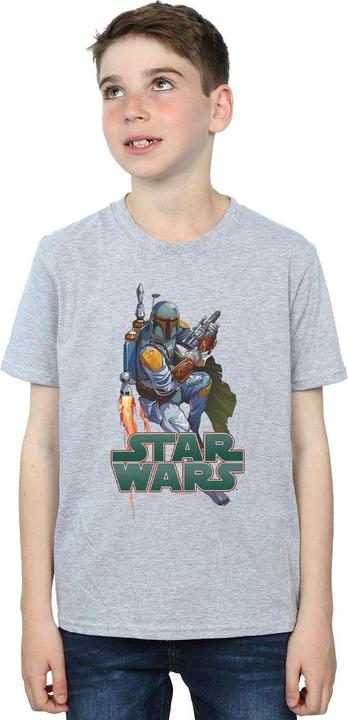 Immagine prodotto Star Wars Boba Fett Fired Up Maglietta Ragazzi (140, 146)