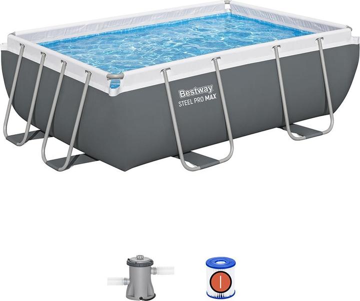 Actual product image Bestway Power Steel Frame Pool-Set (282 x 196 x 84 cm)