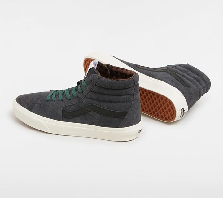 Actual product image Vans Sk8-Hi Pig Suede Plaid Gray/Black (42)