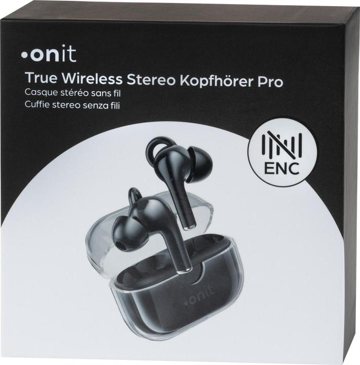 Image du produit Onit Écouteurs intra-auriculaires True Wireless Pro Noir (pas de réduction du bruit, 4 h, Sans fil)
