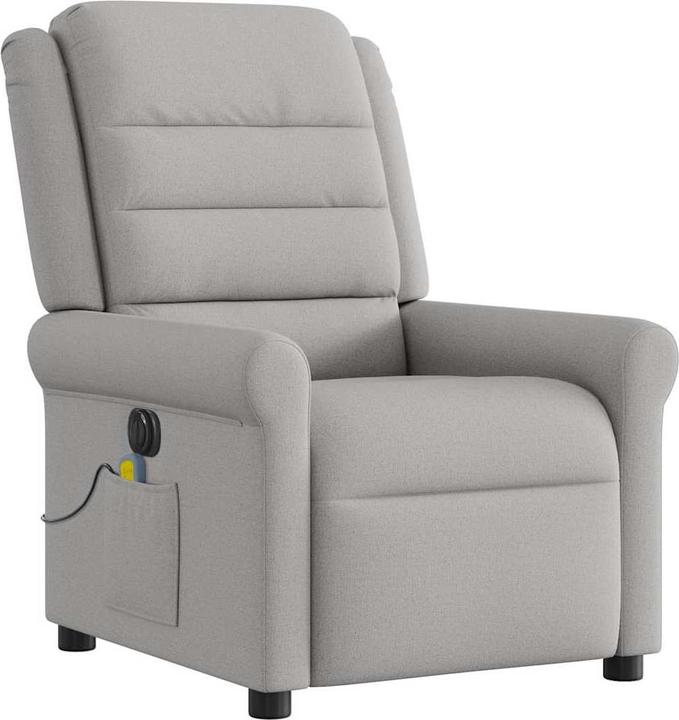Immagine prodotto VidaXL Poltrona massaggiante elettrica in tessuto grigio nuvola