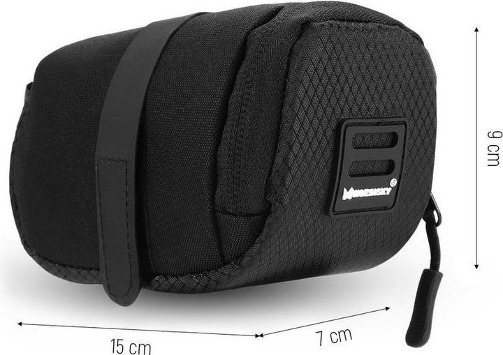 Produktbild Wozinsky small bicycle saddle bag 0.6 l black (WBB8BK black) (0.60 l, Rahmentasche)
