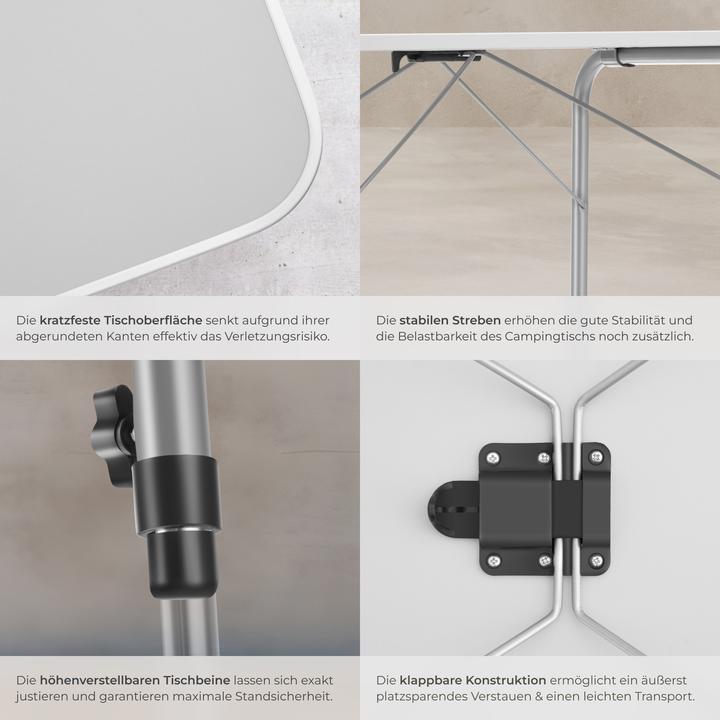Actual product image tectake Camping folding table