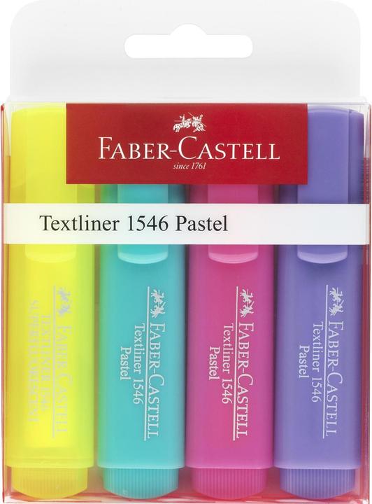 Actual product image Faber-Castell Highlighter Pastel 4 pack (Multicoloured, 5 mm, 4 x)