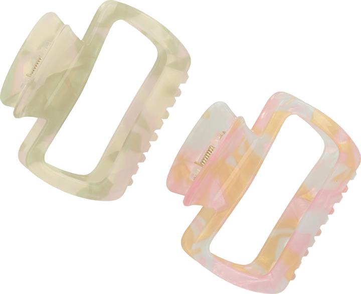Trisa Fashion Marmoierte Haarklammer, multicolour pastell (2 Stk.)
