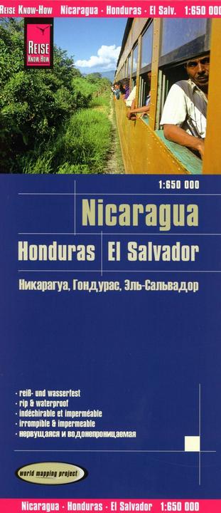 Produktbild Landkarte Nicaragua, Honduras, El Salvador (1:650.000)