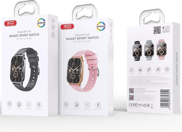 Actual product image xO smartwatch J10 Amoled rose gold