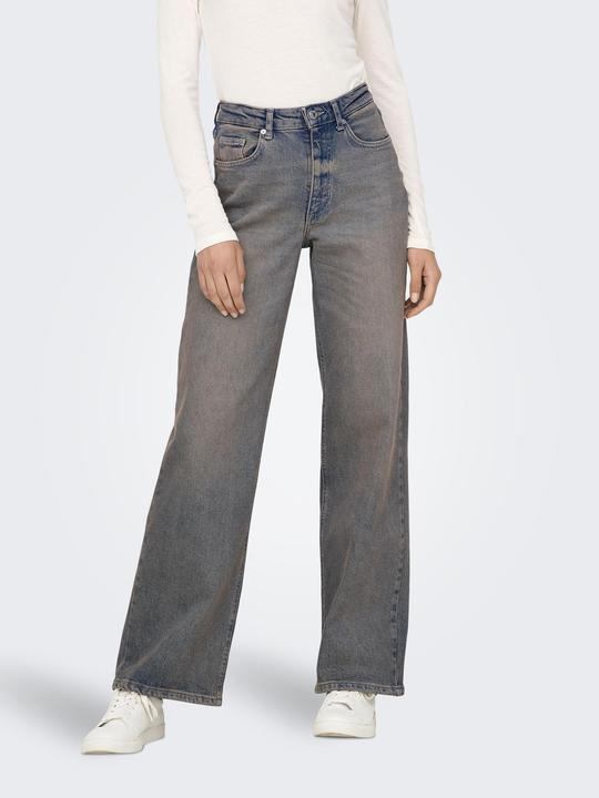 Only ONLJUICY Hohe Taille Weiter Beinschnitt Jeans Jeans mit weitem Bein (W31/L32)