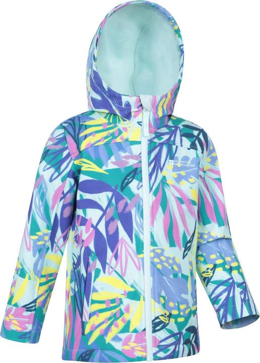 Actual product image Mountain Warehouse Childrens/Kids Exodus Printed Water Resistant Soft Shell Jacket (128)