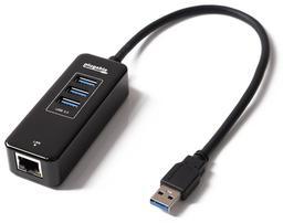 Actual product image Plugable 3 port USB 3.0 Bus Powered Hub (USB-C)