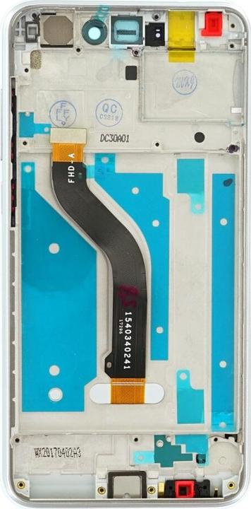 Produktbild OEM Display-Einheit + Rahmen für Huawei P8 Lite 2017 weiss, ohne Logo (Display, Huawei P8 Lite (2017))