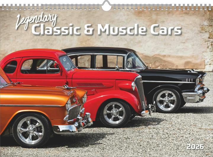 Produktbild Legendary Classic & Muscle Cars 2026 - Wand-Kalender - Auto-Kalender - 42x29,7 - Oldtimer (Harter Einband, Deutsch)