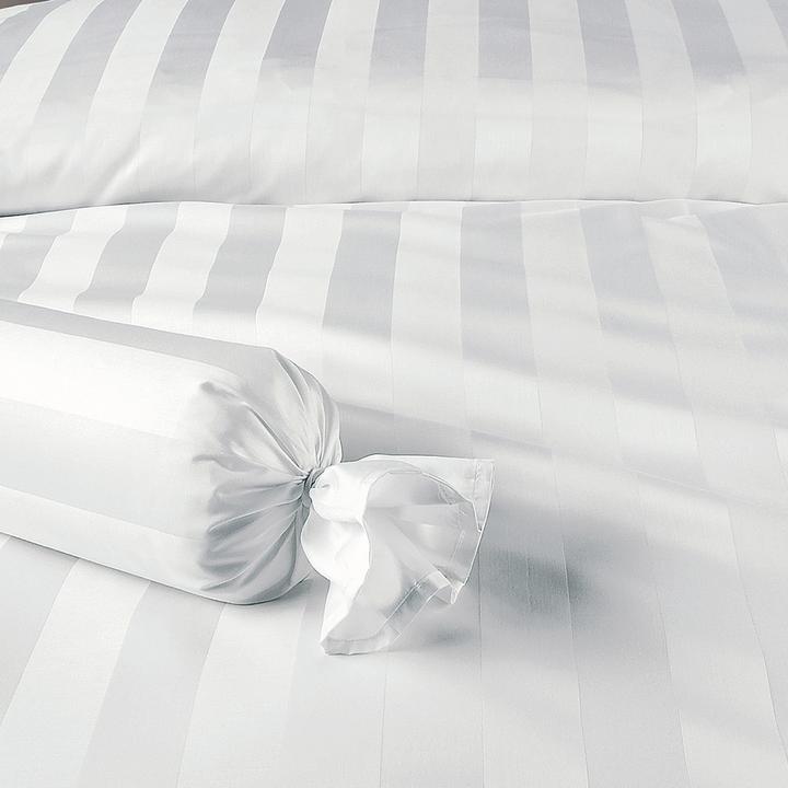 Actual product image Curt Bauer Damask bed linen Como white (Duvet cover, 135x200 cm (80x80 cm))