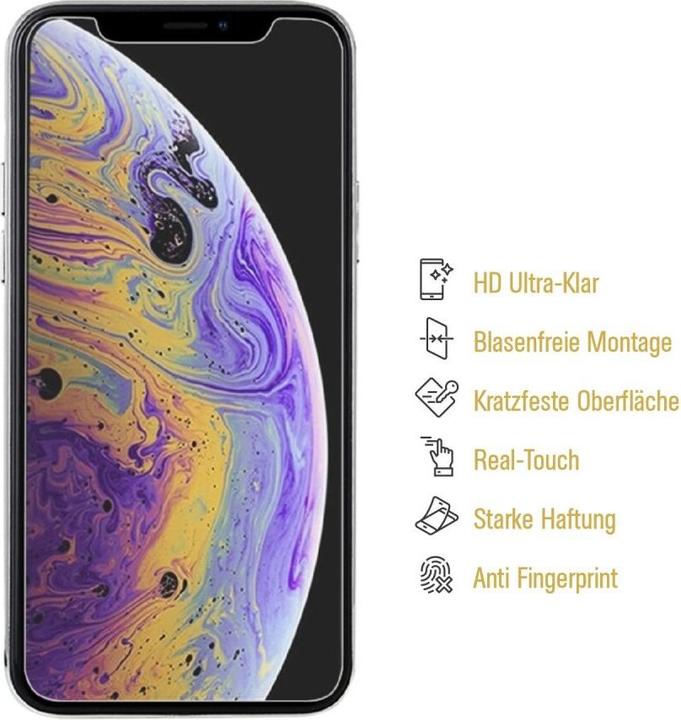 Produktbild Protectorking 2x Panzerfolie Anti-Shock HD Klar (2 Stück, Apple iPhone XS Max)